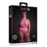 Ouch! Glow Ensemble Bustier et Culotte Filet Rose Fluo